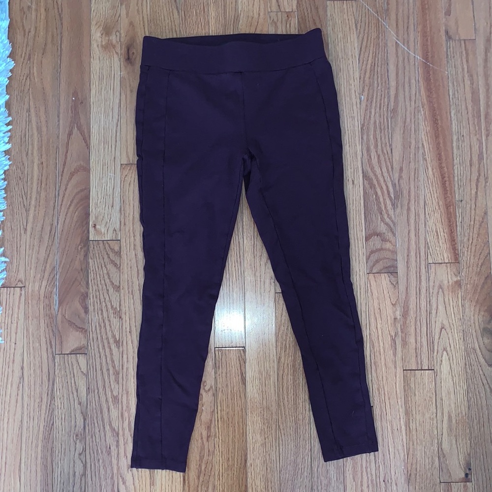 LOFT maroon legging trousers SMALL